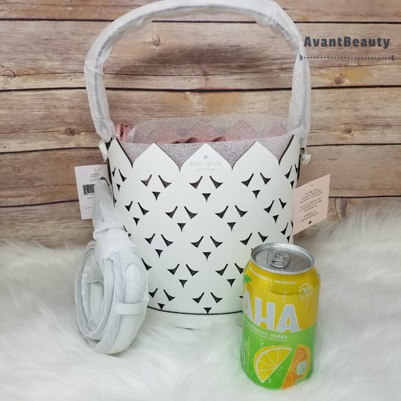 CRossbody Kate Spade Small Bucket heart Optic White Dorit - Picture 5 of 15